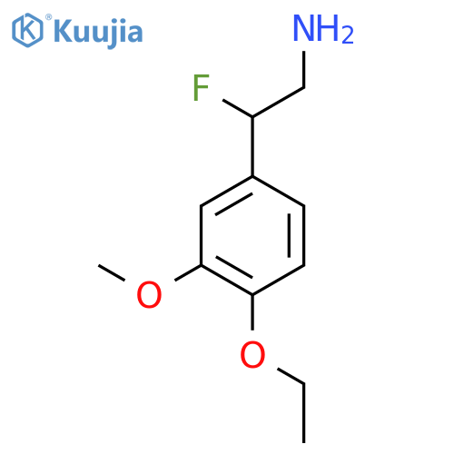 2-(4-Ethoxy-3-methoxyphenyl)-2-fluoroethan-1-amine structure