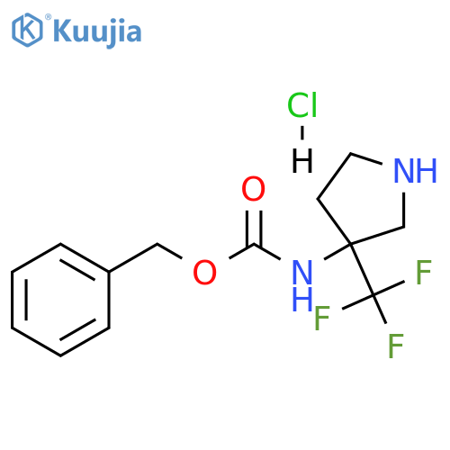 BENZYL (3-(TRIFLUOROMETHYL)PYRROLIDIN-3-YL)CARBAMATE HCL structure