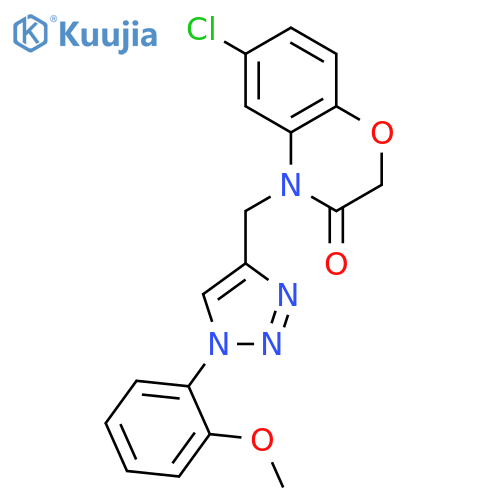 2H-1,4-Benzoxazin-3(4H)-one, 6-chloro-4-[[1-(2-methoxyphenyl)-1H-1,2,3-triazol-4-yl]methyl]- structure