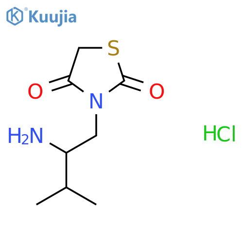 3-(2-Amino-3-methylbutyl)thiazolidine-2,4-dione hydrochloride structure