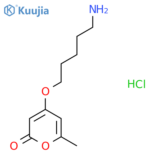 4-((5-Aminopentyl)oxy)-6-methyl-2H-pyran-2-one hydrochloride structure
