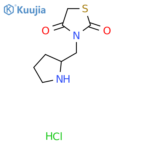 3-(Pyrrolidin-2-ylmethyl)thiazolidine-2,4-dione hydrochloride structure