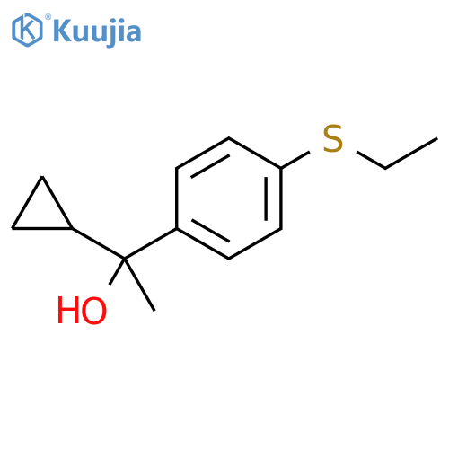 Benzenemethanol, α-cyclopropyl-4-(ethylthio)-α-methyl- structure