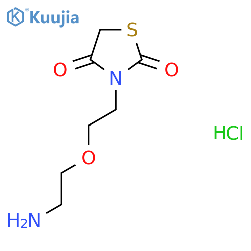 3-(2-(2-Aminoethoxy)ethyl)thiazolidine-2,4-dione hydrochloride structure