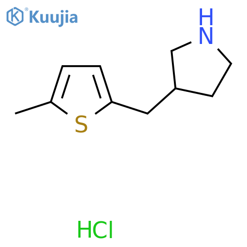 3-((5-Methylthiophen-2-yl)methyl)pyrrolidine hydrochloride structure
