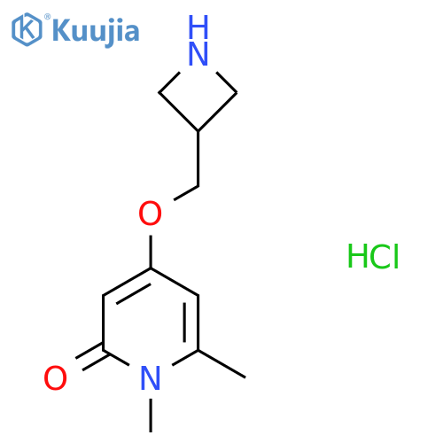 4-[(azetidin-3-yl)methoxy]-1,6-dimethyl-1,2-dihydropyridin-2-one hydrochloride structure