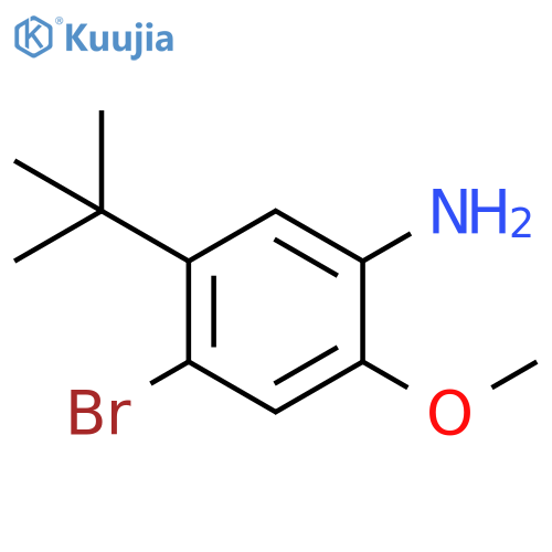 Benzenamine, 4-bromo-5-(1,1-dimethylethyl)-2-methoxy- structure