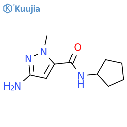 3-Amino-N-cyclopentyl-1-methyl-1H-pyrazole-5-carboxamide structure