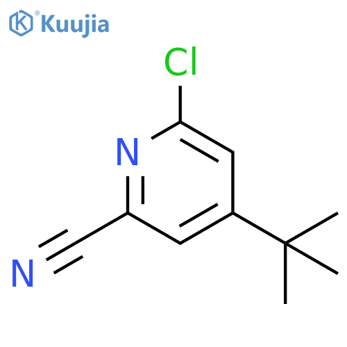 2-Pyridinecarbonitrile, 6-chloro-4-(1,1-dimethylethyl)- structure