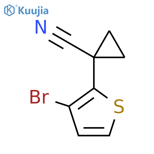 1-(3-Bromothiophen-2-yl)cyclopropane-1-carbonitrile structure