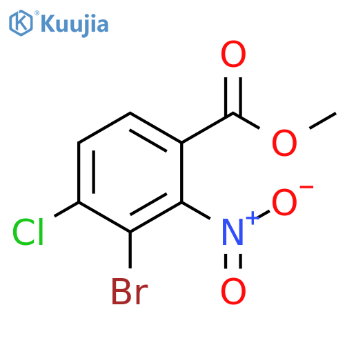 methyl 3-bromo-4-chloro-2-nitro-benzoate structure