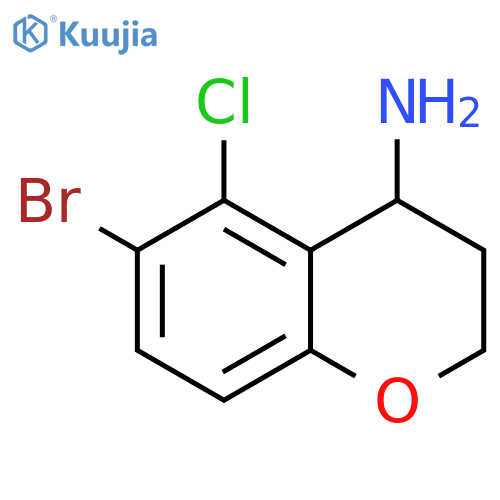 6-bromo-5-chlorochroman-4-amine structure