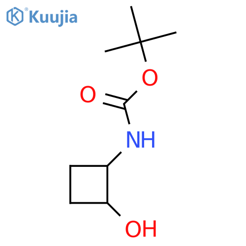 Tert-butyl N-(2-hydroxycyclobutyl)carbamate structure