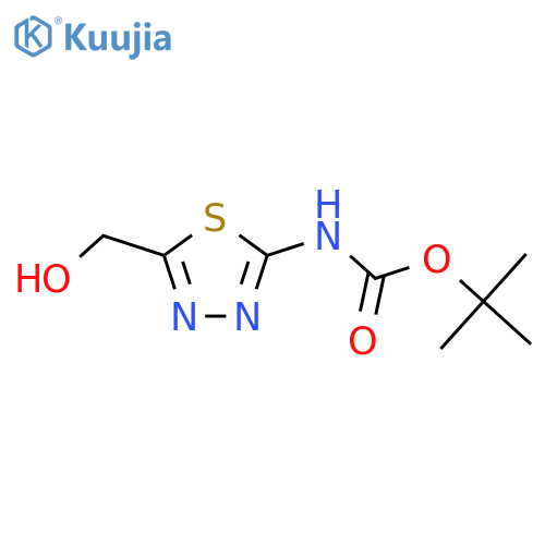 Tert-butyl (5-(hydroxymethyl)-1,3,4-thiadiazol-2-yl)carbamate structure