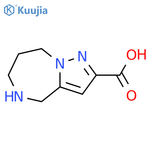 4H-Pyrazolo[1,5-a][1,4]diazepine-2-carboxylic acid, 5,6,7,8-tetrahydro- structure