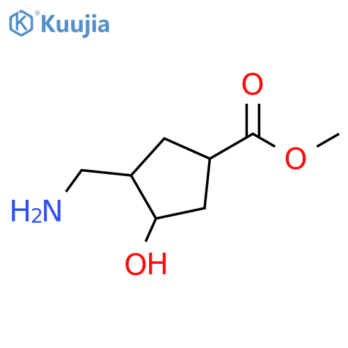 Methyl 3-(aminomethyl)-4-hydroxycyclopentane-1-carboxylate structure