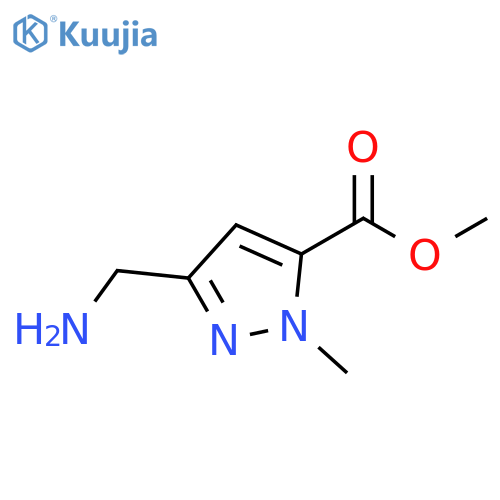 Methyl 5-(aminomethyl)-2-methylpyrazole-3-carboxylate structure