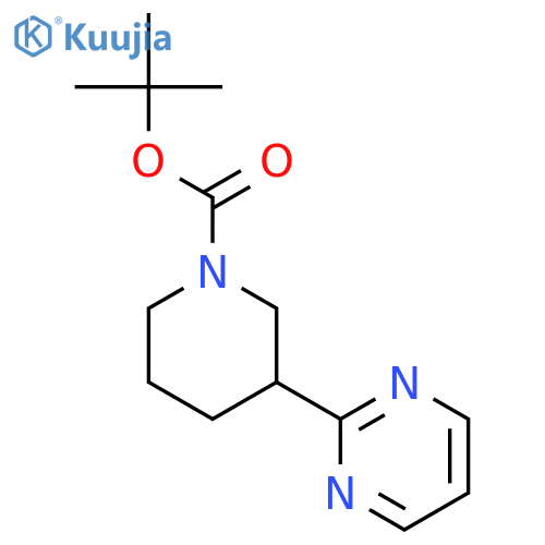 3-(2-Pyrimidinyl)-1-piperidinecarboxylic acid 1,1-dimethylethyl ester structure