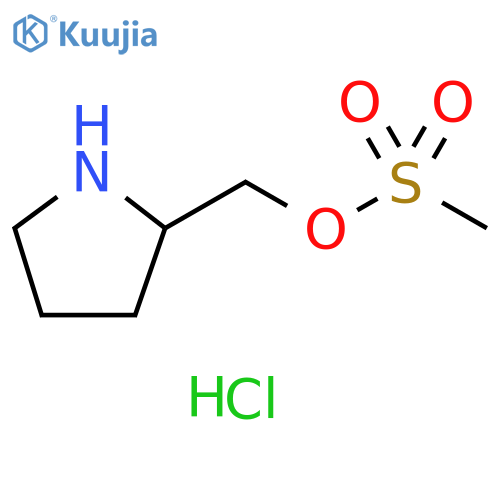 (pyrrolidin-2-yl)methyl methanesulfonate hydrochloride structure