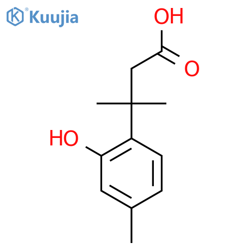 3-(2-Hydroxy-4-methylphenyl)-3-methylbutanoic acid structure
