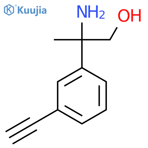 2-Amino-2-(3-ethynylphenyl)propan-1-ol structure