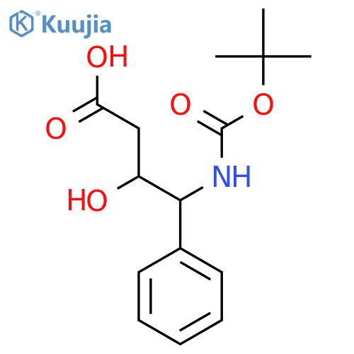 4-{[(Tert-butoxy)carbonyl]amino}-3-hydroxy-4-phenylbutanoic acid structure