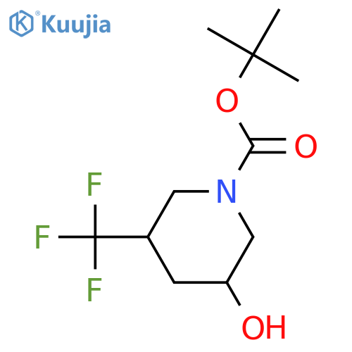 tert-butyl 3-hydroxy-5-(trifluoromethyl)piperidine-1-carboxylate structure
