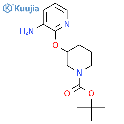 Tert-butyl 3-((3-aminopyridin-2-yl)oxy)piperidine-1-carboxylate structure