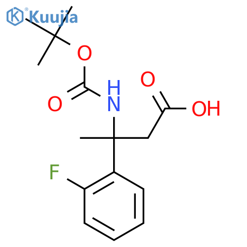 3-{[(Tert-butoxy)carbonyl]amino}-3-(2-fluorophenyl)butanoic acid structure