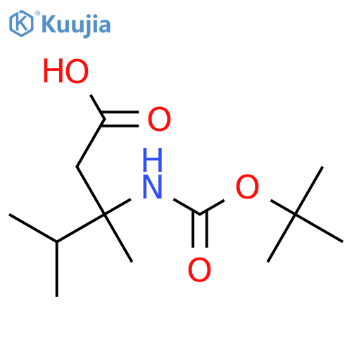 3-([(tert-Butoxy)carbonyl]amino)-3,4-dimethylpentanoic acid structure