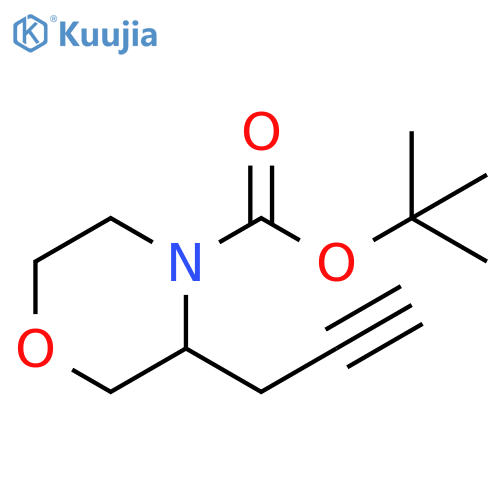 tert-butyl 3-(prop-2-yn-1-yl)morpholine-4-carboxylate structure