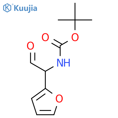 tert-butyl N-[1-(furan-2-yl)-2-oxoethyl]carbamate structure