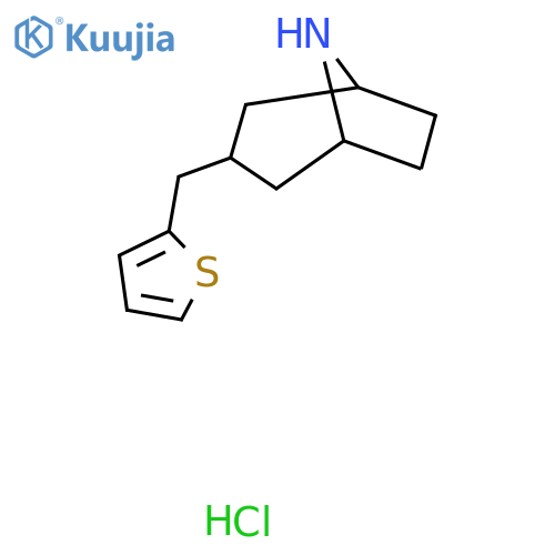 3-(Thiophen-2-ylmethyl)-8-azabicyclo[3.2.1]octane hydrochloride structure
