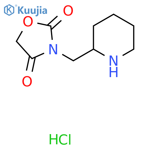 3-(Piperidin-2-ylmethyl)oxazolidine-2,4-dione hydrochloride structure