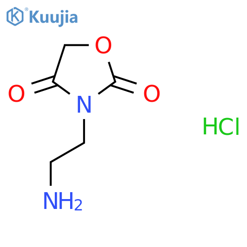 3-(2-Aminoethyl)-1,3-oxazolidine-2,4-dione hydrochloride structure