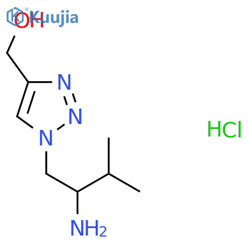 (1-(2-Amino-3-methylbutyl)-1H-1,2,3-triazol-4-yl)methanol hydrochloride structure