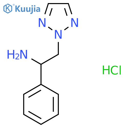 1-Phenyl-2-(2H-1,2,3-triazol-2-yl)ethan-1-amine hydrochloride structure