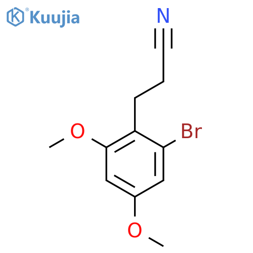 3-(2-Bromo-4,6-dimethoxyphenyl)propanenitrile structure