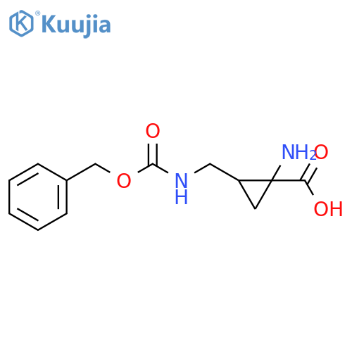 Cyclopropanecarboxylic acid, 1-amino-2-[[[(phenylmethoxy)carbonyl]amino]methyl]- structure