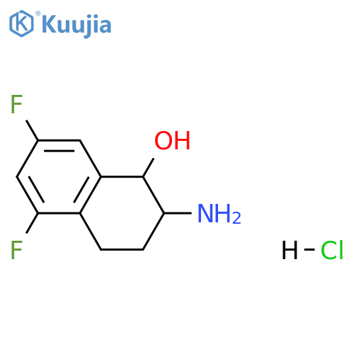 2-AMINO-5,7-DIFLUORO-1,2,3,4-TETRAHYDRO-NAPHTHALEN-1-OL HYDROCHLORIDE structure