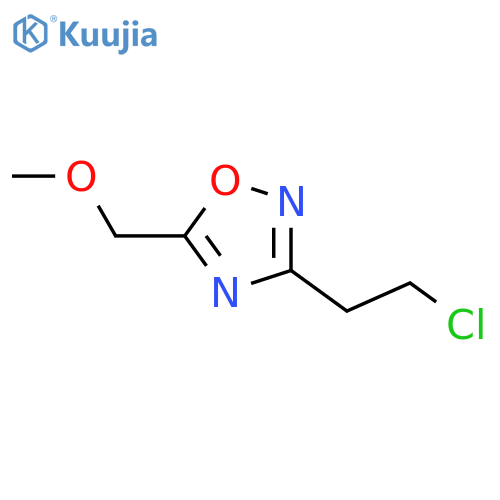 3-(2-chloroethyl)-5-(methoxymethyl)-1,2,4-oxadiazole structure