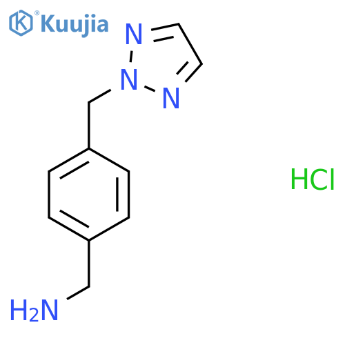 (4-((2H-1,2,3-triazol-2-yl)methyl)phenyl)methanamine hydrochloride structure