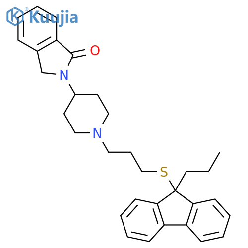 1H-Isoindol-1-one,2,3-dihydro-2-[1-[3-[(9-propyl-9H-fluoren-9-yl)thio]propyl]-4-piperidinyl]- structure