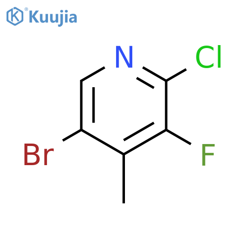 Pyridine, 5-bromo-2-chloro-3-fluoro-4-methyl- structure