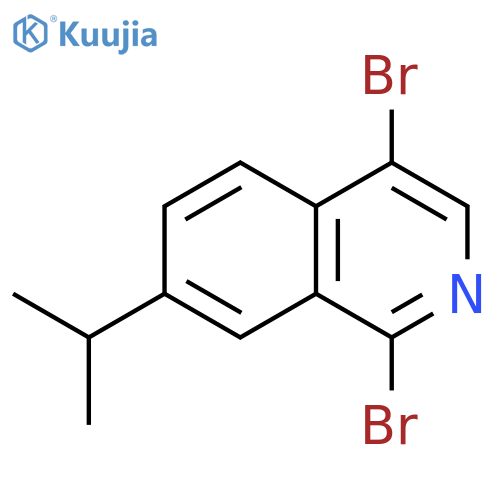 Isoquinoline, 1,4-dibromo-7-(1-methylethyl)- structure