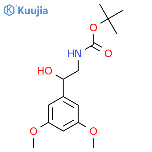 tert-butyl N-[2-(3,5-dimethoxyphenyl)-2-hydroxyethyl]carbamate structure