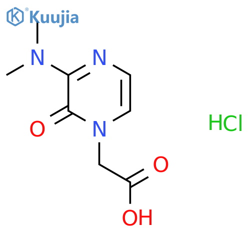 2-[3-(Dimethylamino)-2-oxopyrazin-1-yl]acetic acid;hydrochloride structure