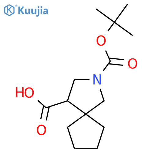 2-[(tert-butoxy)carbonyl]-2-azaspiro[4.4]nonane-4-carboxylic acid structure