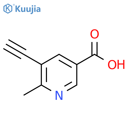 3-Pyridinecarboxylic acid, 5-ethynyl-6-methyl- structure