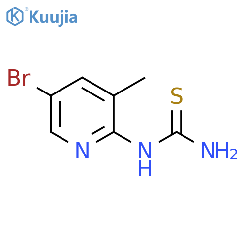 (5-Bromo-3-methylpyridin-2-yl)thiourea structure